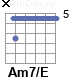Аккорд Am7/E