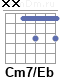 Аккорд Cm7/Eb