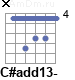 Аккорд C#add13-