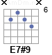 Аккорд E7#9