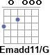 Аккорд Emadd11/G
