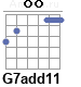 Аккорд G7add11