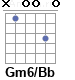 Аккорд Gm6/Bb